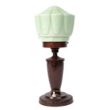 ART DECO VINTAGE WG BAKELITE TABLE LAMP WITH THABUR LAMP SHADE