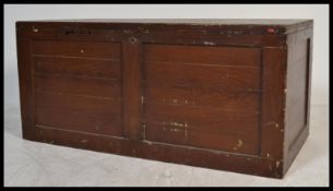 A large early 20th century pine blanket box chest.
