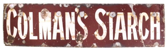 VINTAGE INDUSTRIAL ADVERTISING SIGN FOR COLMAN'S STARCH