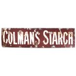 VINTAGE INDUSTRIAL ADVERTISING SIGN FOR COLMAN'S STARCH