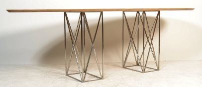 CONTEMPORARY LAYERED WOOD DINING TABLE BY LIVE ICONIC