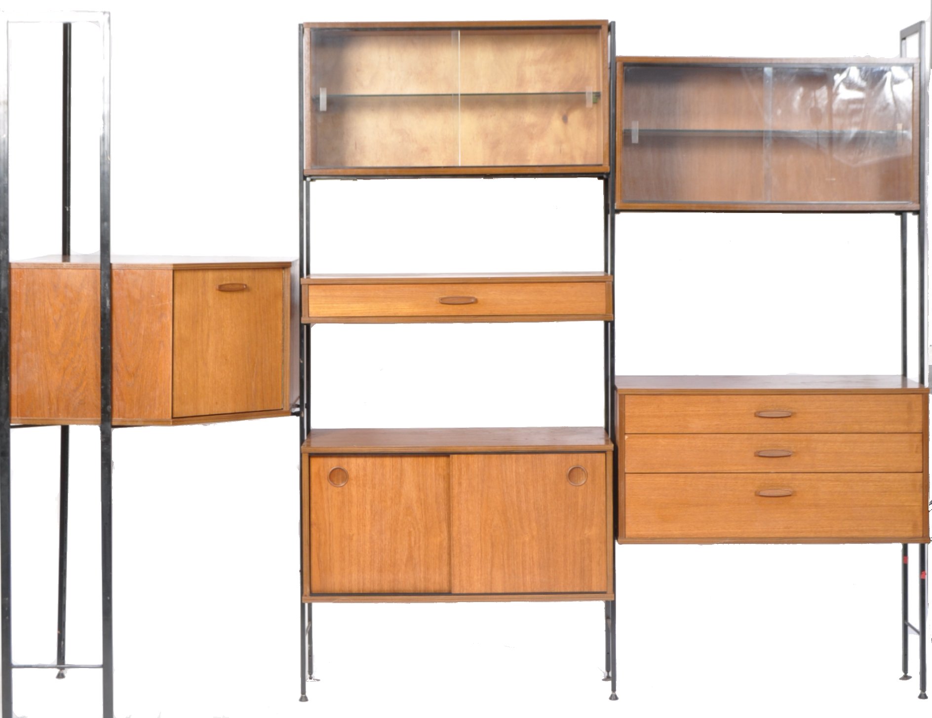 AVALON MODULAR TEAK MID CENTURY WALL SYSTEM