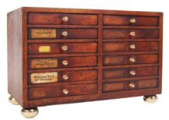 ANTIQUE VINTAGE MAHOGANY LETTERPRESS / PRINTERS CHEST