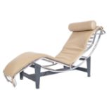 AFTER LE CORBUSIER A CONTEMPORARY LC4 LEATHER CHAISE