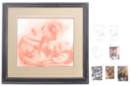 NEO CLASSICAL CRAYON PAINTING ( 1995 ) BY SIR EDWARD POVEY