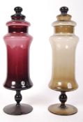 RETRO STUDIO ART GLASS APOTHECARY / BON BON LIDDED JARS