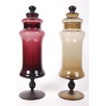 RETRO STUDIO ART GLASS APOTHECARY / BON BON LIDDED JARS