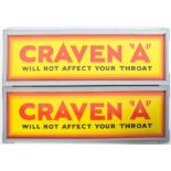 VINTAGE INDUSTRIAL ENAMEL ADVERTISING SIGNS FOR CRAVEN "A"