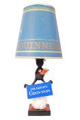 ORIGINAL GUINNESS ADVERTISING PENGUIN LAMP BY CARLTON WARE