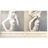 PAIR OF RETRO 1950'S MODEL WALL POSTER OF NUDE BODY PAINT MODEL