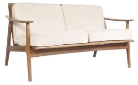 RETRO VINTAGE TWO SEATER SOFA IN THE MANNER OF HANS WEGNER GE-233