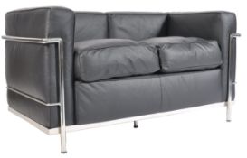 AFTER LE CORBUSIER A CONTEMPORARY LEATHER LC2 SOFA