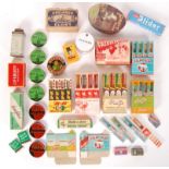 COLLECTION OF ORIGINAL VINTAGE PRODUCTS , TRADE BOXES AND PACKAGING