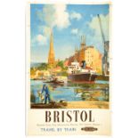 ORIGINAL BRITISH RAILWAYS TRAVEL POSTER BRISTOL BY FRANK WOOTTON