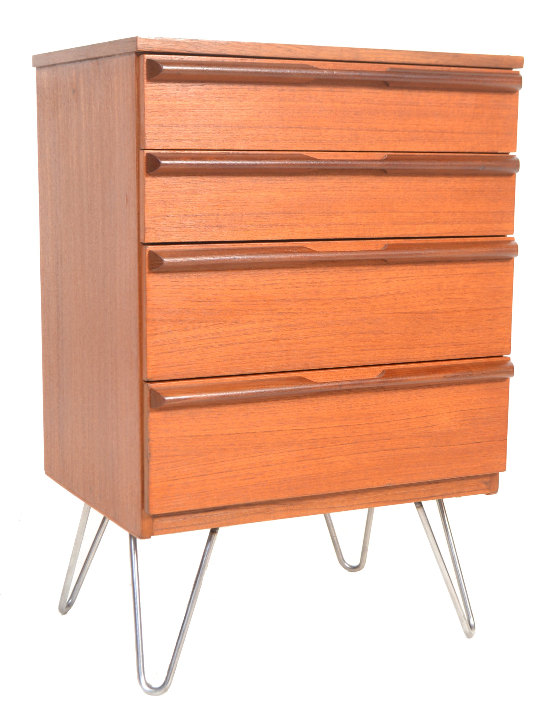 VINTAGE RETRO TEAK WOOD CHEST OF DRAWERS