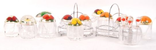 KITSCH LUCITE AND ACRYLIC JAMPOT PRESERVE JARS