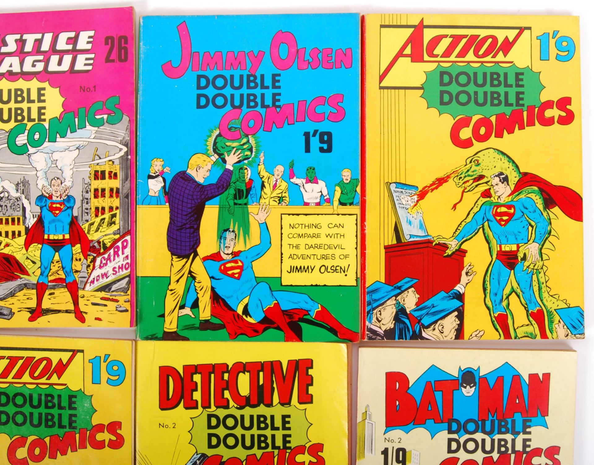 VINTAGE BRITISH 1960'S ' DOUBLE DOUBLE ' MARVEL / DC COMIC BOOKS - Bild 3 aus 5