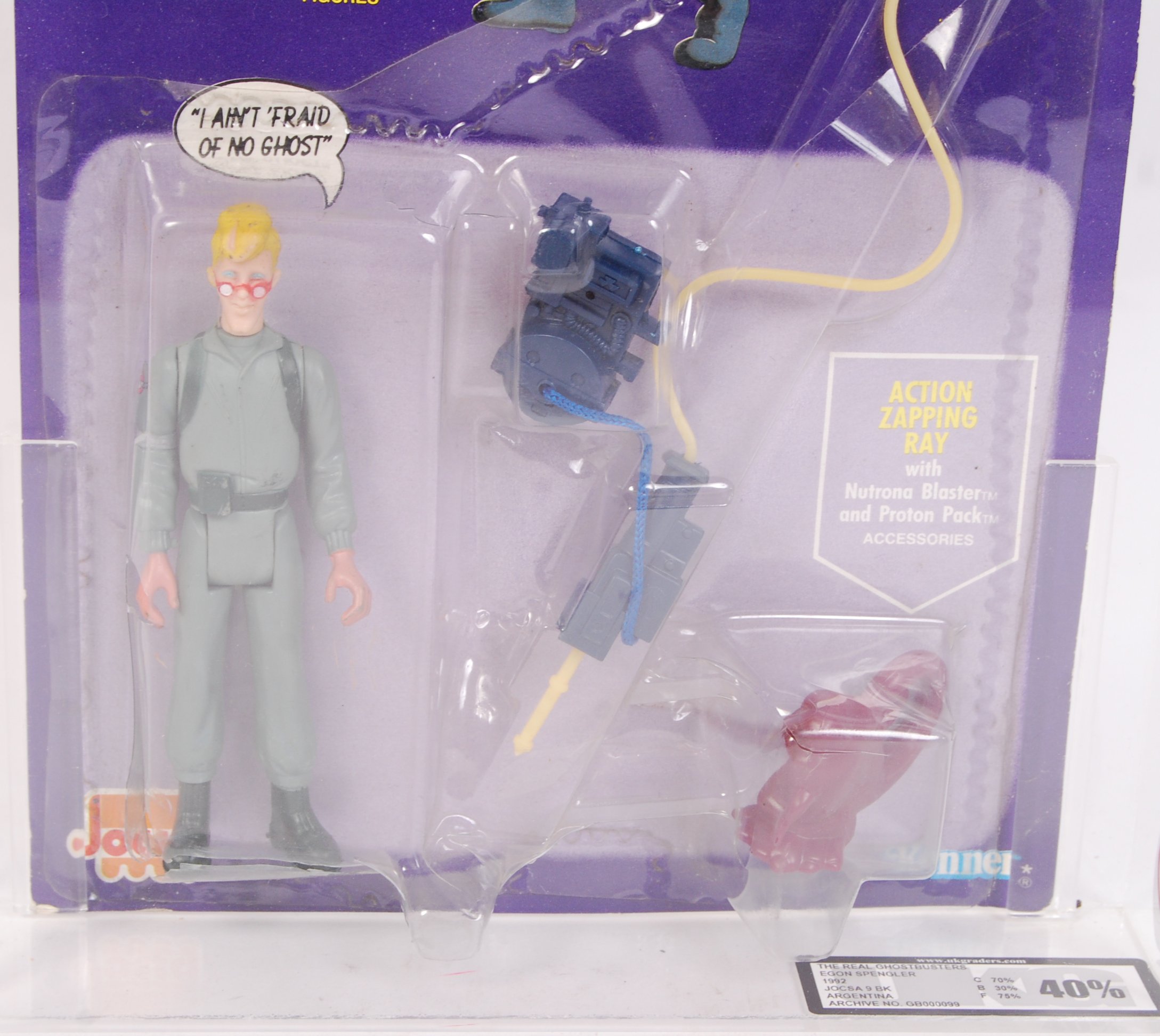 VINTAGE KENNER THE REAL GHOSTBUSTERS CARDED GRADED ACTION FIGURE - Bild 2 aus 3