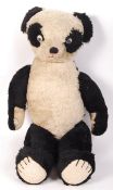 LARGE VINTAGE 1960'S MOHAIR STUFFED TOY PANDA TEDDY BEAR
