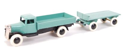 INCREDIBLE EARLY DINKY TOYS TRUCK & TRAILER - RESTORED
