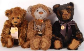COLLECTION OF 3X CHARLIE BEARS EXCLUSIVE / LIMITED EDITION TEDDY BEARS
