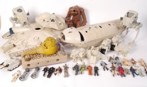 LARGE COLLECTION OF VINTAGE STAR WARS FIGURES & VEHICLES