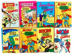 VINTAGE BRITISH 1960'S ' DOUBLE DOUBLE ' MARVEL / DC COMIC BOOKS