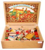 CHARMING VINTAGE MID-CENTURY GERMAN TOY TOWN SET