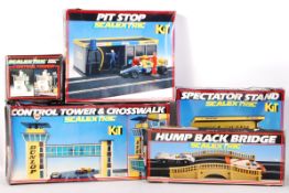 COLLECTION OF SCALEXTRIC SLOT CAR RACING TRACKSIDE SETS