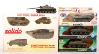ASSORTED SOLIDO DIECAST MODEL MILITARY ARMOURED VEHICLES