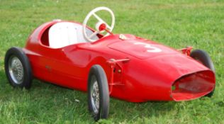 VINTAGE TRIANG MADE VANWALL FERRARI GRAND PRIX PEDAL CAR