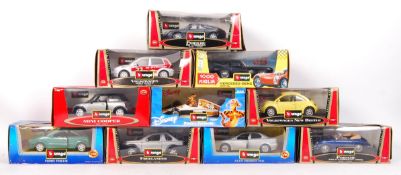 COLLECTION OF BURAGO 1:24 SCALE PRECISION DIECAST MODEL CARS