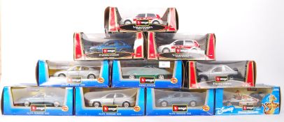 COLLECTION OF BURAGO 1:24 SCALE PRECISION DIECAST MODEL CARS