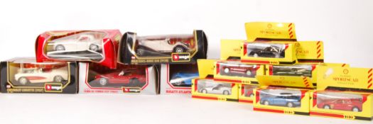 ASSORTED BOXED DIECAST MODEL CARS - BURAGO, SHELL COLLECTION ETC