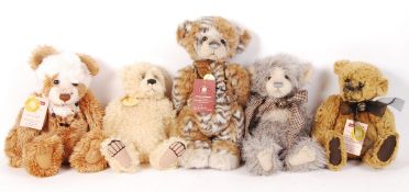 CHARLIE BEARS LIMITED EDITION COLLECTOR'S TEDDY BEARS