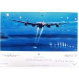 ' HOLD HER STEADY ' NIC BROWN FULL COLOUR DAMBUSTERS PRINT - SIGNED