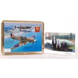 BATTLE OF BRITAIN UNIQUE AUTOGRAPHED TIN & PHOTOGRAPH