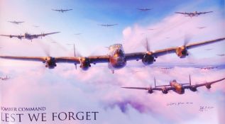 LARGE ' LEST WE FORGET ' PRESENTATION PHOTOGRAPH SIGNED