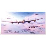 ' LEST WE FORGET ' MULTI SIGNED BOMBER COMMAND (X8) CANVAS ART