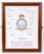 THE DAMBUSTERS - PRINTED AUTOGRAPHED PRESENTATION