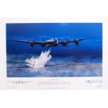 ' BOMB GONE ' NIC BROWN - UNIQUELY AUTOGRAPHED DAMBUSTER PRINT