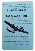 PILOT'S NOTES FOR LANCASTER - AUTOGRAPHED NOTEBOOK