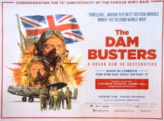 ORIGINAL ' THE DAM BUSTERS ' 4K RESTORATION UK QUAD POSTER