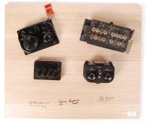 RARE ORIGINAL LANCASTER BOMB SIGHT SWITCHES & AUTOGRAPHS