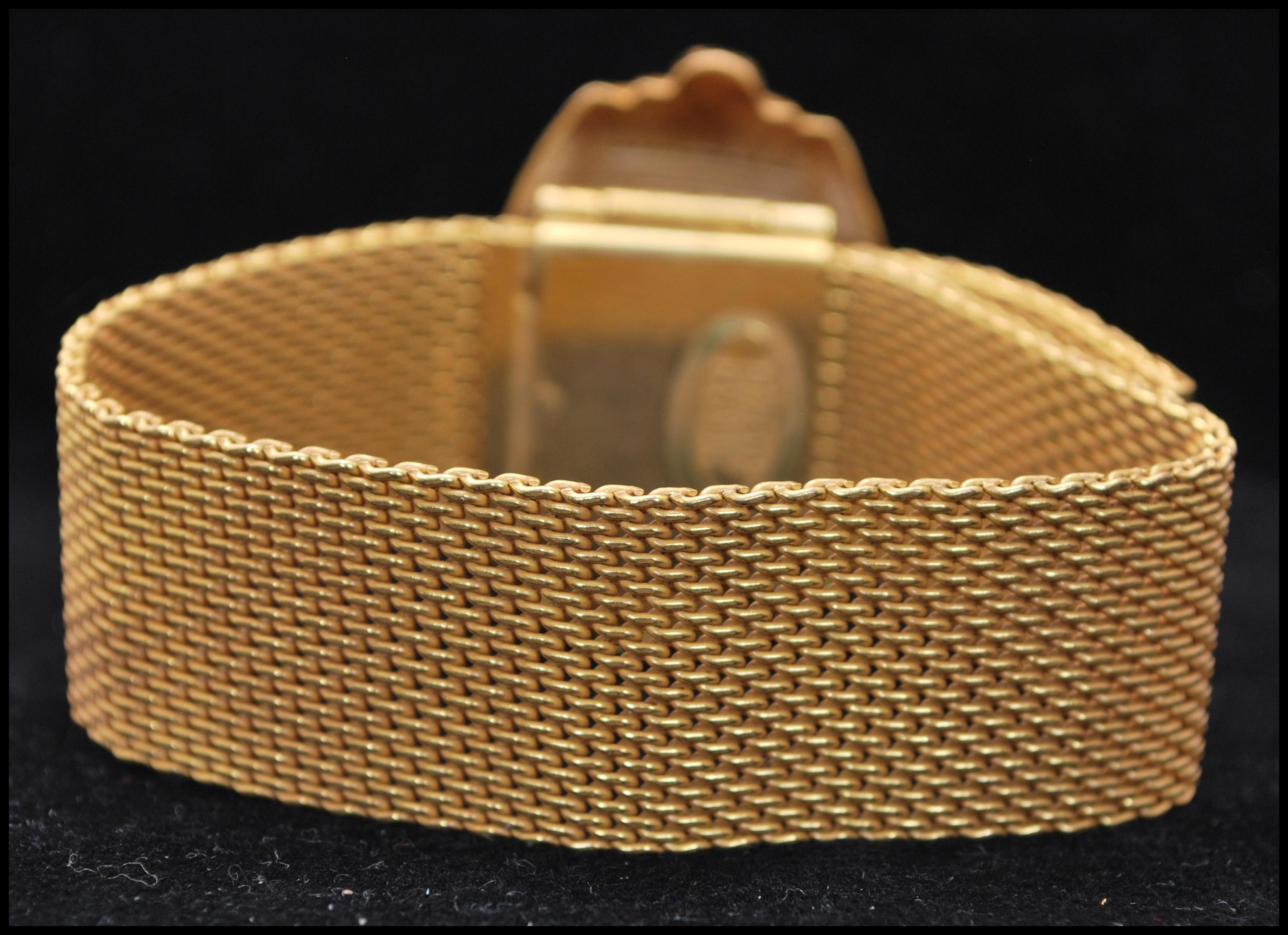 A 1970s signed Miriam Haskell Egyptian revival mesh wrap bracelet having a large pharaohs head - Image 3 of 4