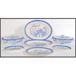 A 19th Century Victorian part blue and white dinne