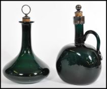 Two late 19th century/ early 20th century green co