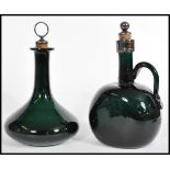 Two late 19th century/ early 20th century green co