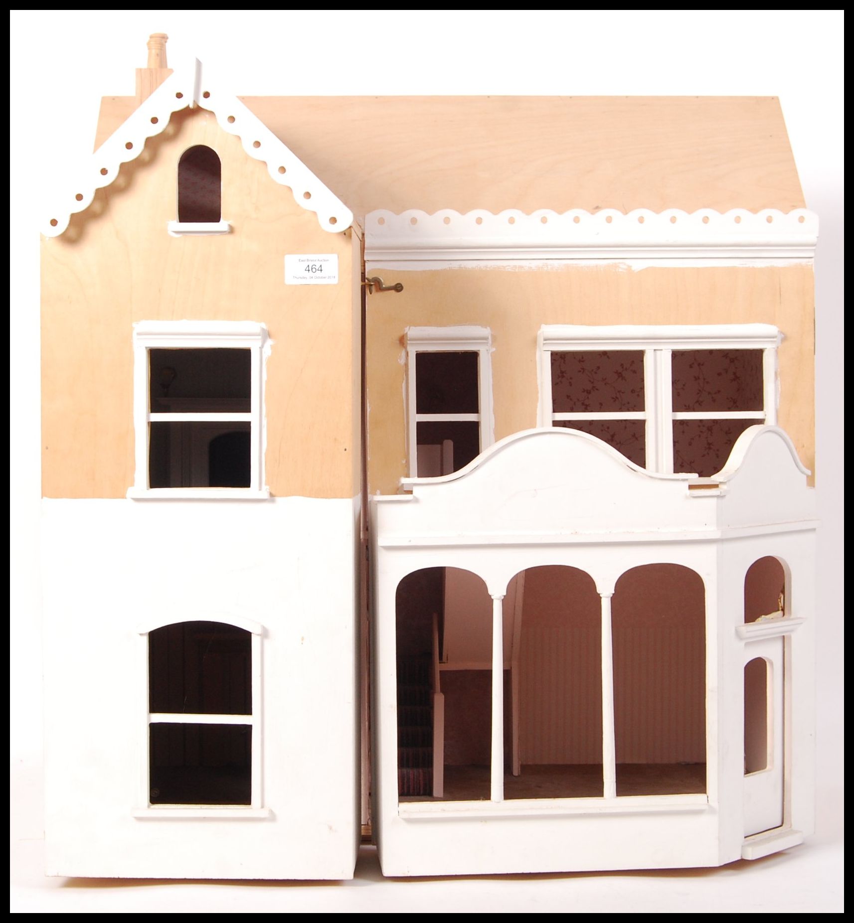 CONTEMPORARY PART FINISHED DOLLS HOUSE WITH SHOP F