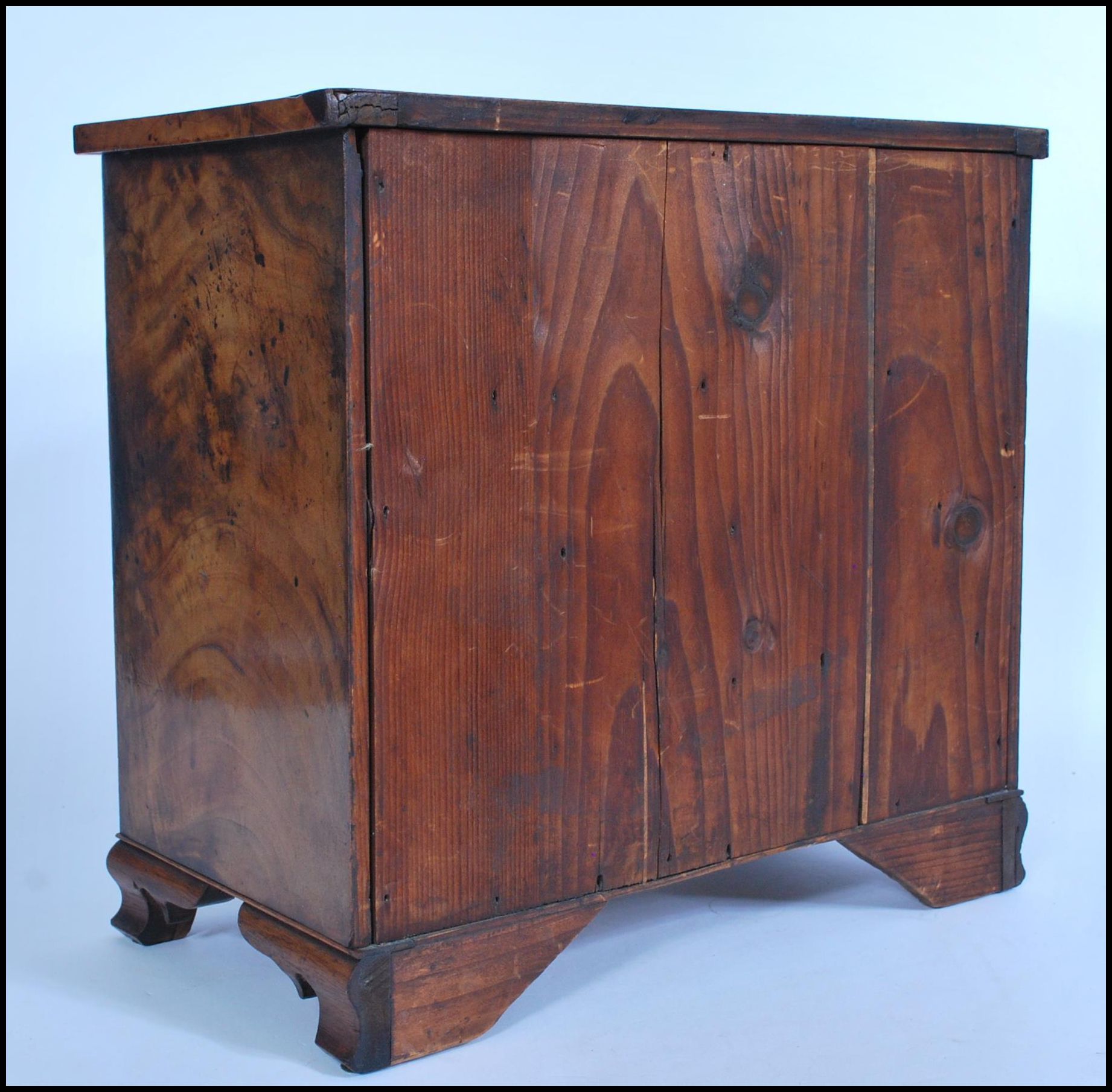 19TH CENTURY GEORGE 3RD MAHOGANY APPRENTICE PIECE CHEST OF DRAWERS - Image 7 of 7